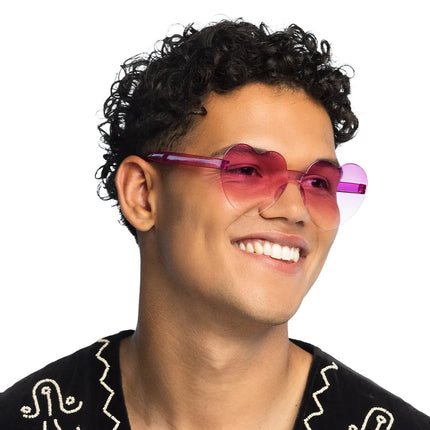 Party brile Festival hearts pink