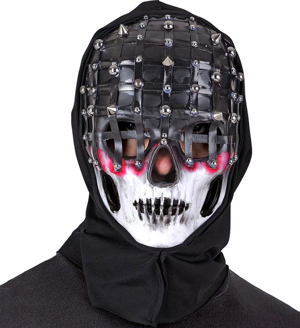 Maska na Halloween Czarny Biały Szkielet Mesh