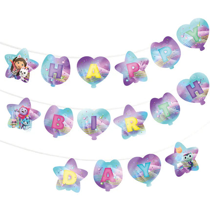 Gabby'S Dollhouse – girlanda „Happy Birthday”, 5 m