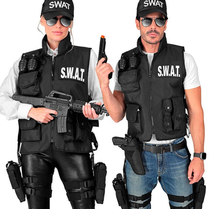 Kabura na prawą nogę, czarna, taktyczna