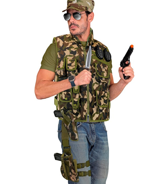 Kabura z kamuflażem na prawą nogę