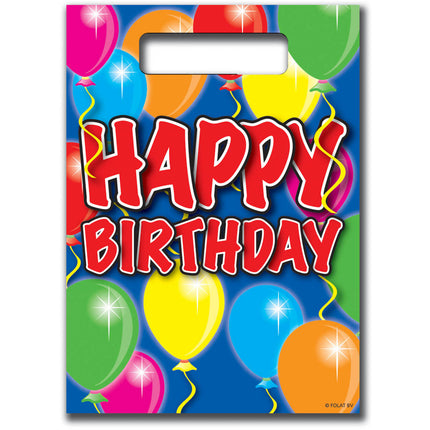 Balony Happy Birthday Party Bags - 8 sztuk