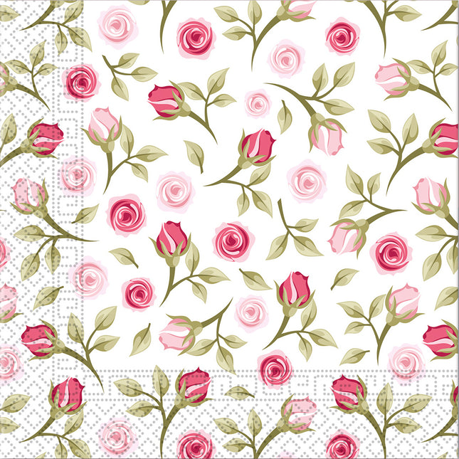3 warstwowe serwetki papierowe 33X33Cm i 25X25Cm/Everyday Designs 3 warstwowe serwetki papierowe 33X33Cm Romantic Roses 20St