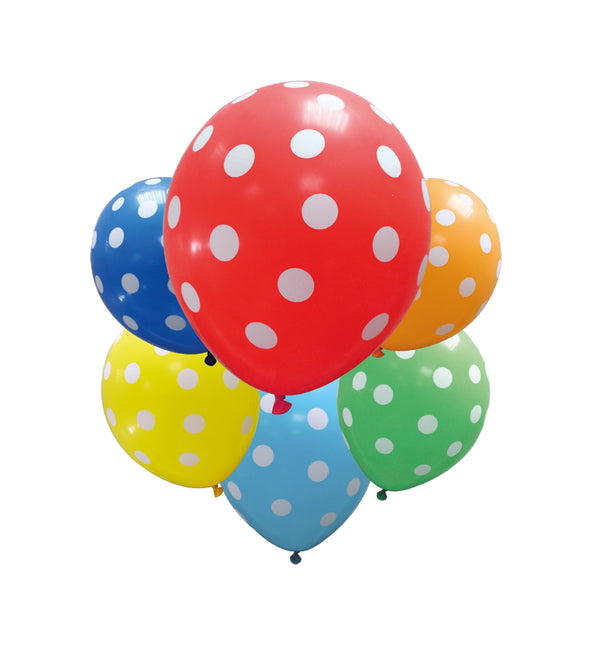 Party Essentials Dots Balloons 6St