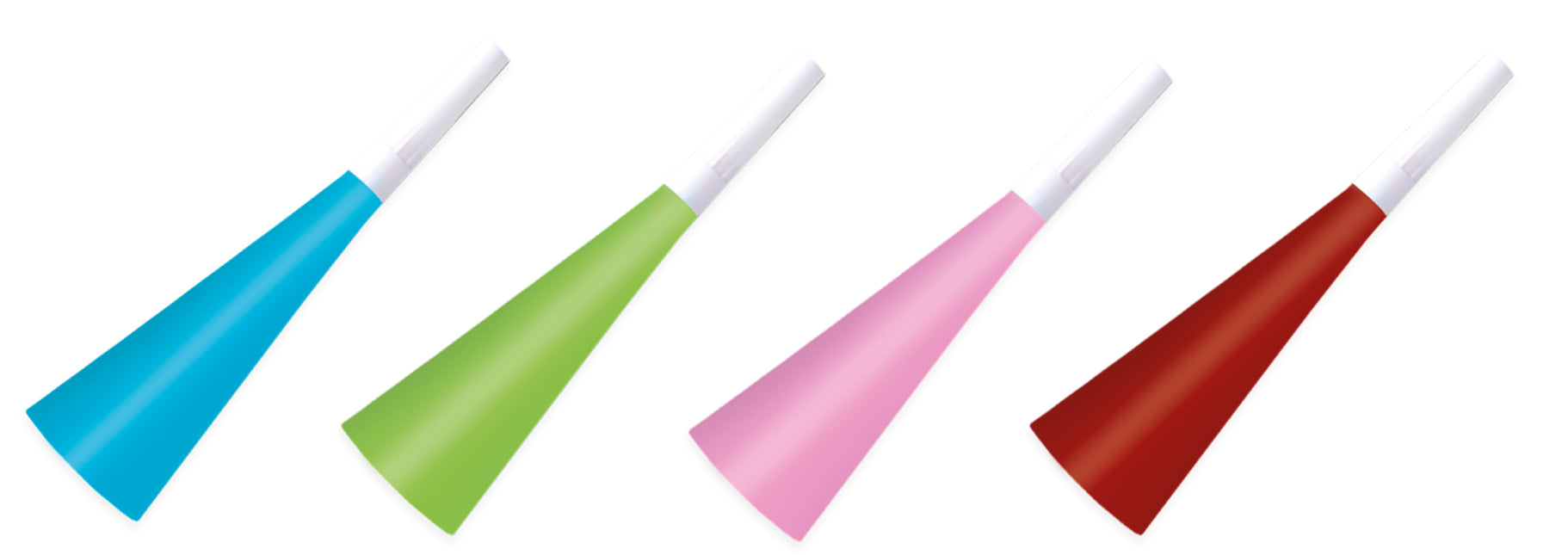 Jednokolorowe rogi Party Essentials (różne kolory) 4 szt