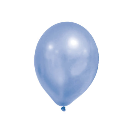 Metaliczne balony pastelowe Party Essentials Niebieskie 8 szt.