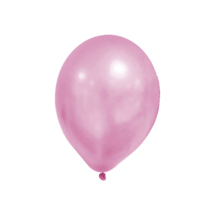 Różowe balony metaliczne pastelowe puste 8 szt