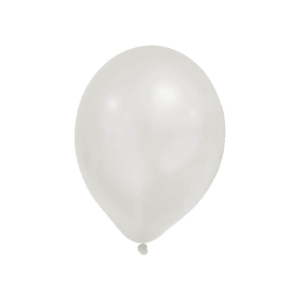 Balony Party Metallic Pastel White 8szt