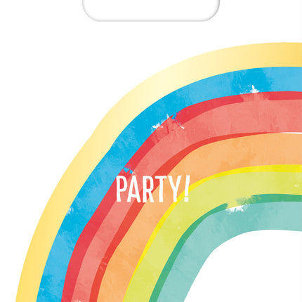 Plastikowe torebki imprezowe Rainbow Party 6szt