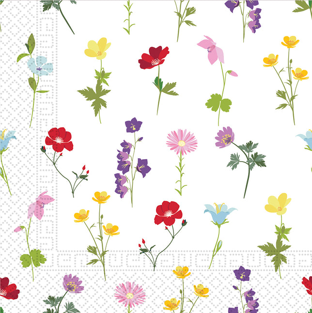 3 warstwowe serwetki papierowe 3 warstwowe serwetki papierowe 33X33Cm Flowers Field 20St