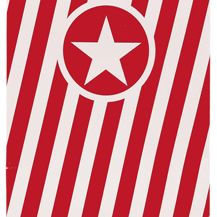 Party Essentials Fsc Paper Pop Corn Bag Red 6St