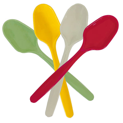 Wielokolorowe łyżeczki wielokrotnego użytku Party Reusable Products (4 różne kolory) 8 szt.