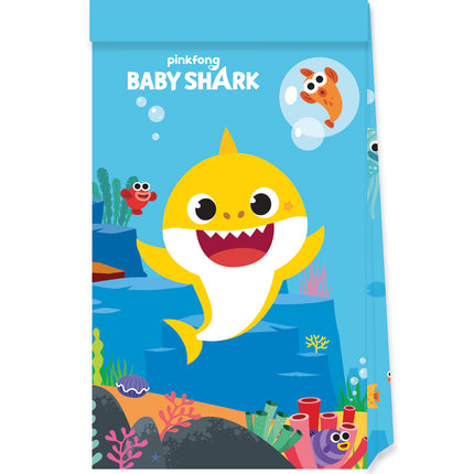 Papierowe torebki na imprezę Baby Shark Fsc 4St