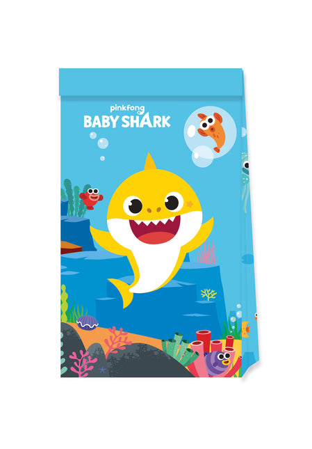 Papierowe torebki na imprezę Baby Shark Fsc 4St