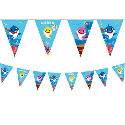 Baby Shark Fsc Paper Triangle Flag Banner (9 flag) 1St