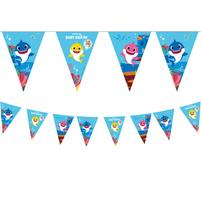 Baby Shark Fsc Paper Triangle Flag Banner (9 flag) 1St