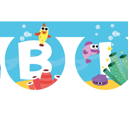 Baby Shark Fsc "Happy Birthday" Die Cut Paper Banner 1St