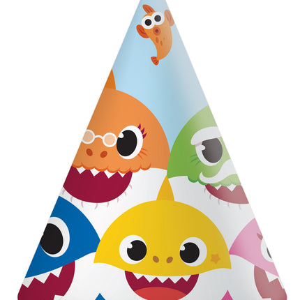 Papierowe czapki Baby Shark Fsc 6St