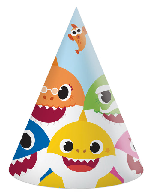 Papierowe czapki Baby Shark Fsc 6St