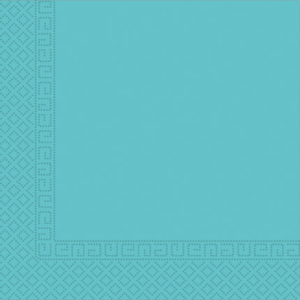 Jednokolorowe turkusowe serwetki papierowe Fsc Three Ply Unicolor 33X33Cm 20St