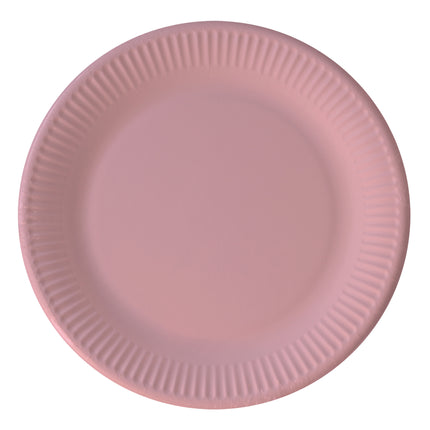 Jednokolorowe różowe talerzyki papierowe Fsc Next Generation Medium 20Cm 8St