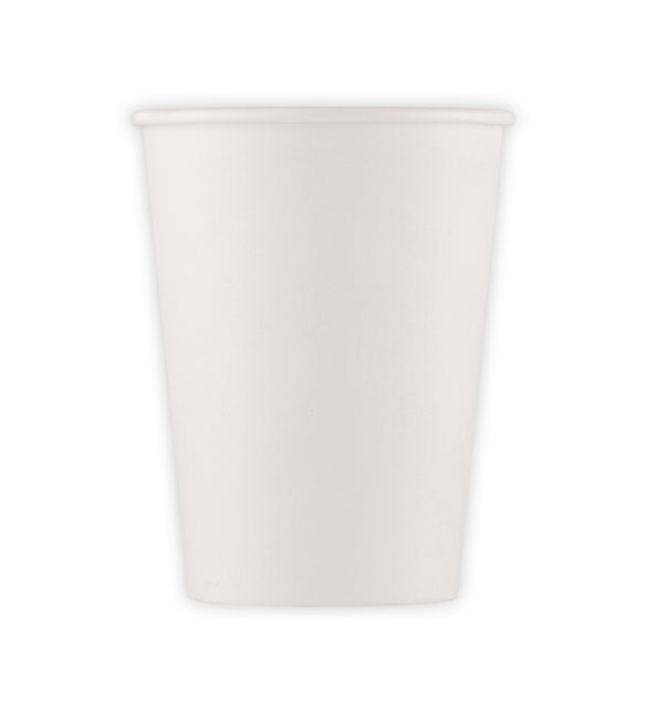 Białe kubki papierowe White Products Fsc 200 ml z certyfikatem kompostowalności przemysłowej 10 szt.