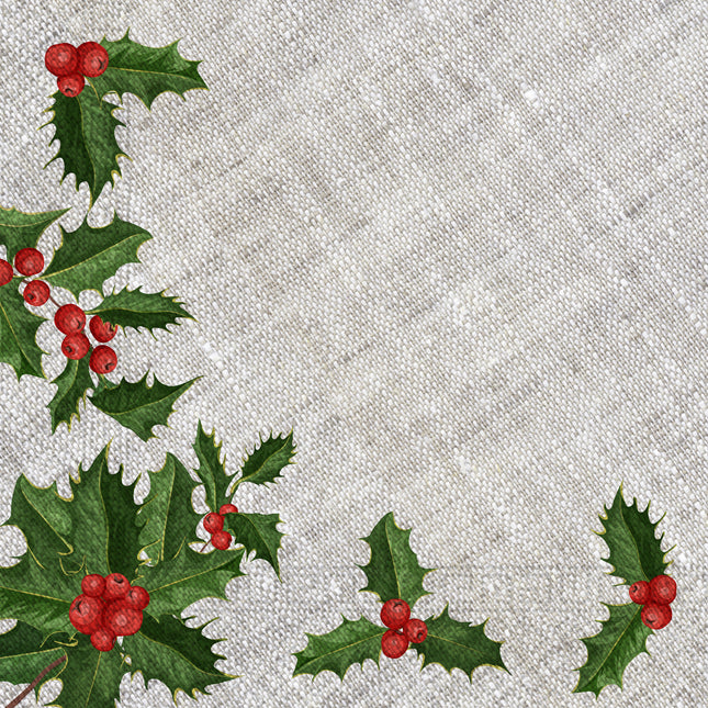 3 warstwowe serwetki papierowe 3 warstwowe serwetki papierowe 33X33Cm Mistletoe In Fabric 20St