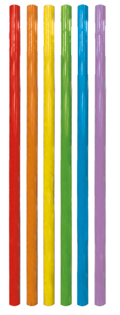Kolorowe słomki 20cm 6szt