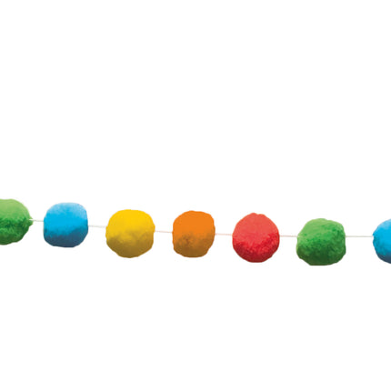 Party Essentials Wielokrotnego użytku Pom Pom Banner 4M 1St