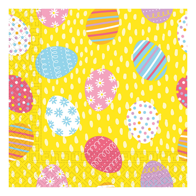 Serwetki Papierowe 3 Warstwowe Serwetki Papierowe 33X33Cm Wielokolorowe Jajka Wielkanocne 20St