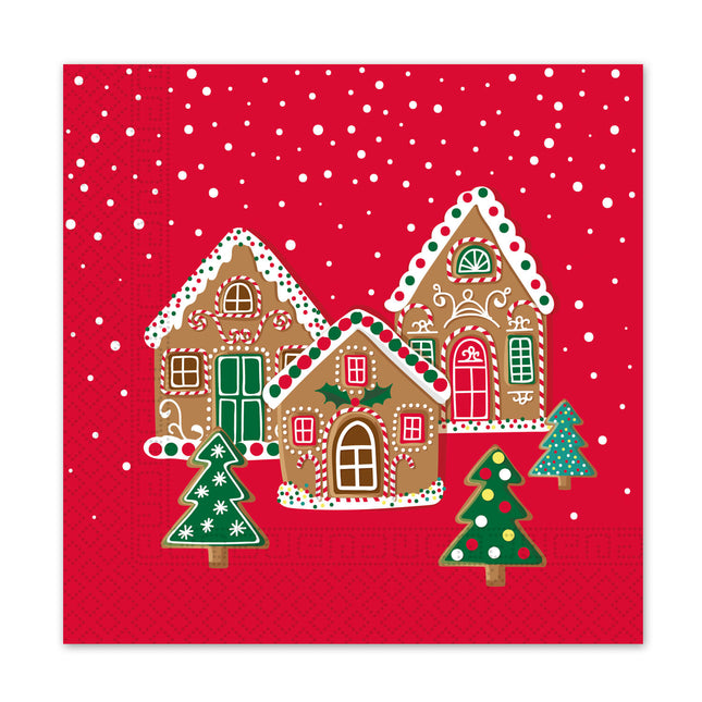 Serwetki papierowe 3-warstwowe Serwetki papierowe 3-warstwowe 33X33Cm Sweet Gingerhouses 20szt