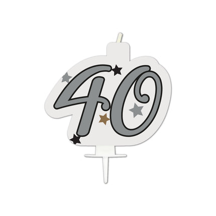 Kamień milowy Wszystkiego najlepszego z okazji urodzin Świeczka urodzinowa "40" 1St