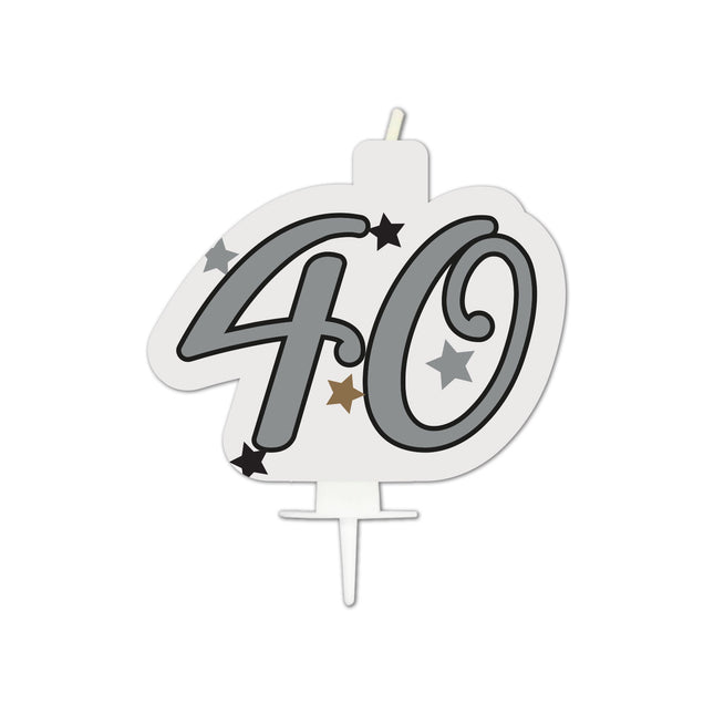 40-letnia świeca z białego złota