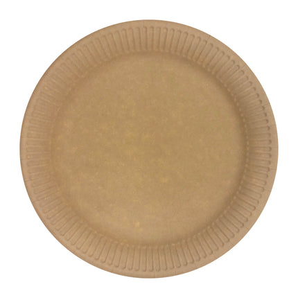 Brązowe talerze Kraft Paper 23cm 10szt
