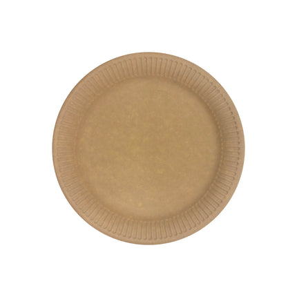 Brązowe talerze Kraft Paper 20cm 10szt