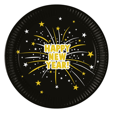 Midnight Happy New Years Fsc Paper Plates Next Generation Large 23Cm 8St