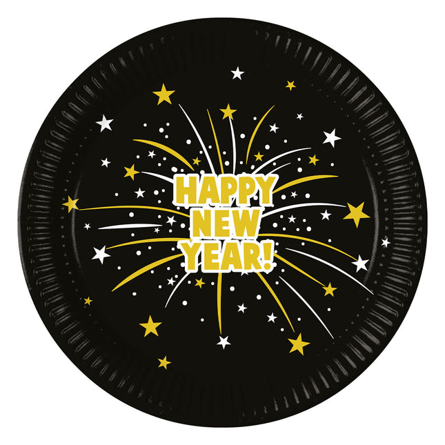 Midnight Happy New Years Fsc Paper Plates Next Generation Large 23Cm 8St