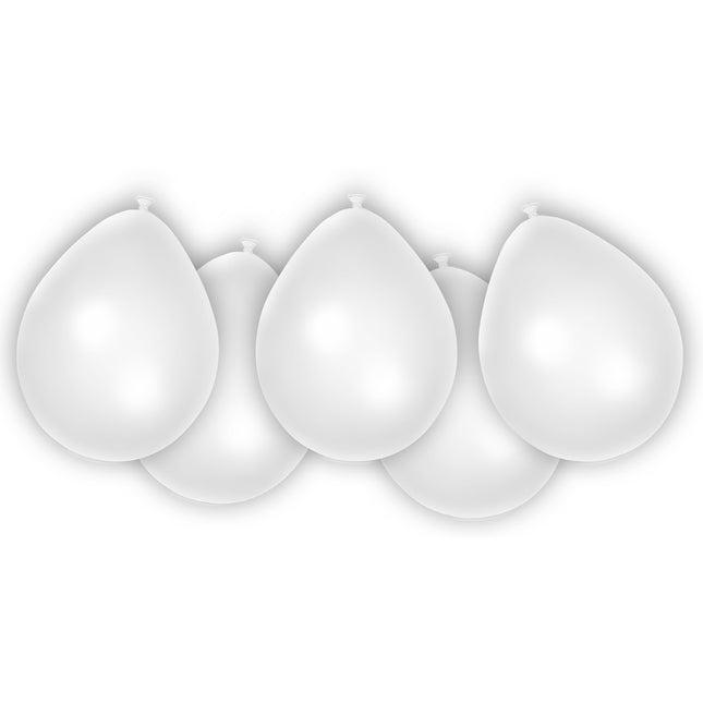Balony Party Essentials Fsc Metallic Pastel White 8St