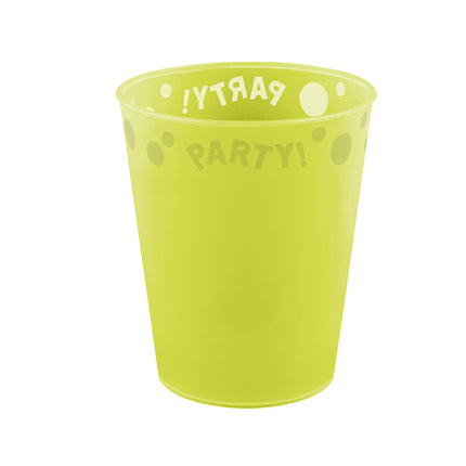 Produkty fluorescencyjne wielokrotnego użytku Party Półprzezroczysty kubek wielokrotnego użytku 250 ml Fluo Yellow 1St