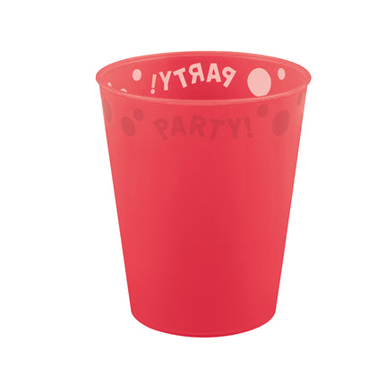 Kubek imprezowy czerwony półprzezroczysty 250ml