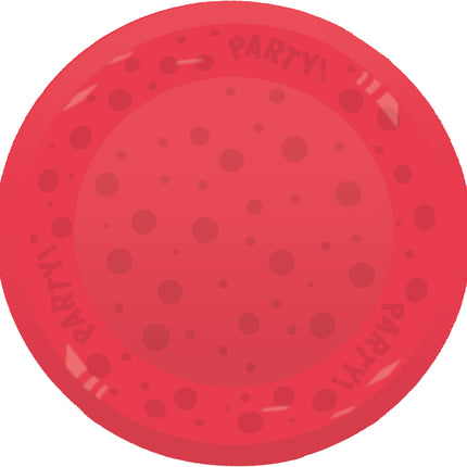 Półprzezroczyste produkty imprezowe wielokrotnego użytku Półprzezroczysty talerz imprezowy 21Cm Red 1St
