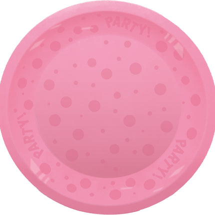 Półprzezroczyste produkty imprezowe wielokrotnego użytku Półprzezroczysty talerz imprezowy 21Cm różowy 1St