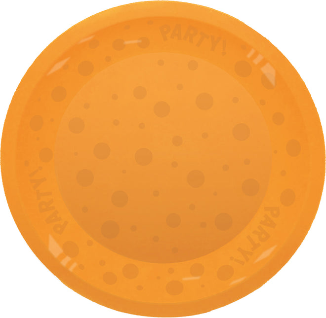 Talerz imprezowy pomarańczowy 21 cm