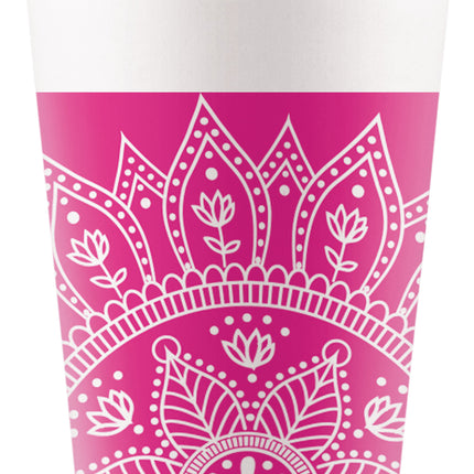 Fuchsia Cup Mandala 200ml 8szt