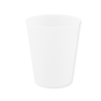 Party Reusable Products Półprzezroczysty kubek wielokrotnego użytku 250 ml, kolor biały, 1 szt.