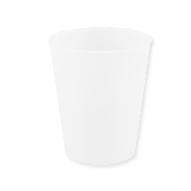 Party Reusable Products Półprzezroczysty kubek wielokrotnego użytku 250 ml, kolor biały, 1 szt.