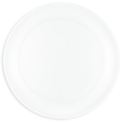Półprzezroczysty talerz wielokrotnego użytku 21Cm Biały Kolor 1St