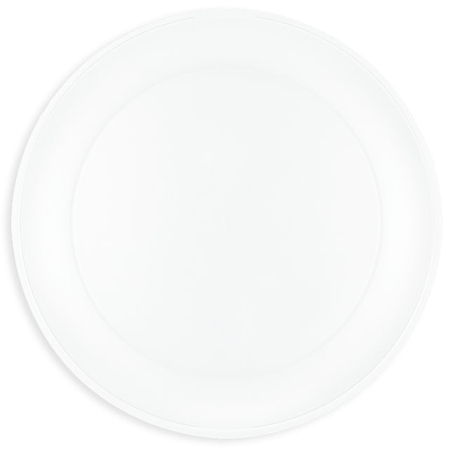 Półprzezroczysty talerz wielokrotnego użytku 21Cm Biały Kolor 1St