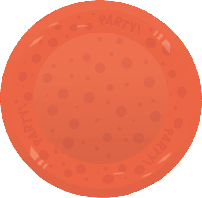 Produkty fluorescencyjne wielokrotnego użytku Party Półprzezroczysty talerz 21Cm Fluo Orange 1St.