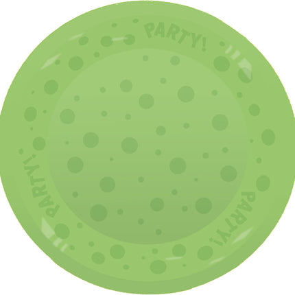 Produkty fluorescencyjne wielokrotnego użytku Party Półprzezroczysty talerz 21Cm Fluo Green 1St